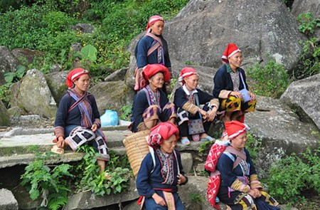 Red Dzao people in Giang Ta Chai Village