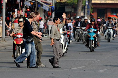 Chaotic traffic in Hanoi