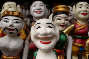 Traditional water puppets