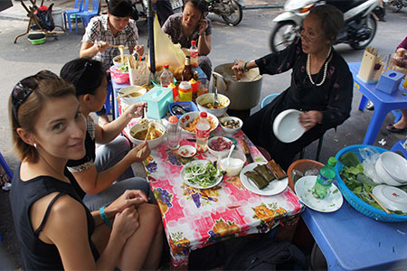 Eating in Hanoi