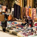 Hmong ladies in Sapa Town selling their handmade products