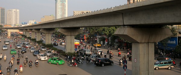 Hanoi Elevated Railway is capable of operating 13 trains with carrier frequency of every two minutes with a maximum speed of 80 kilometres per hour