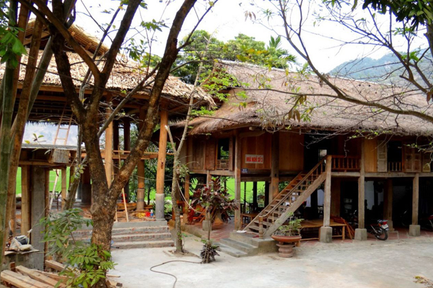Ethnic house on stilt in Mai Chau