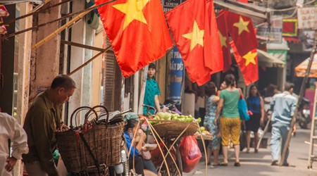 Hanoi old quarter in the Independence Day