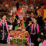 Thai people in a rain ceremony, Mai Chau