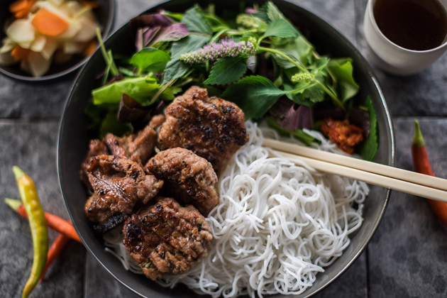 Kebab rice noodles - Bun cha Hanoi