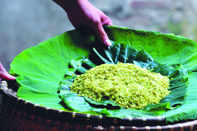 Green rice in Hanoi