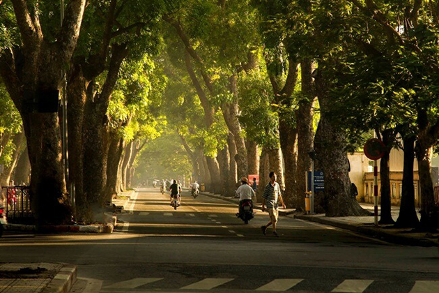Hoang Dieu Street in the early morning