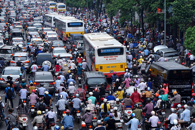 Traffic jams in Vietnam