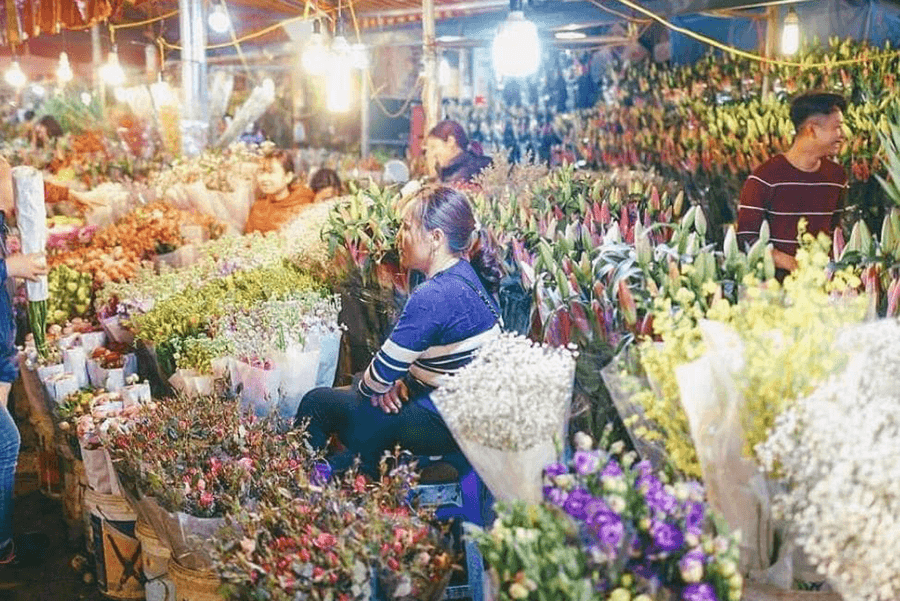 Quang Ba flower market - hanoi tours