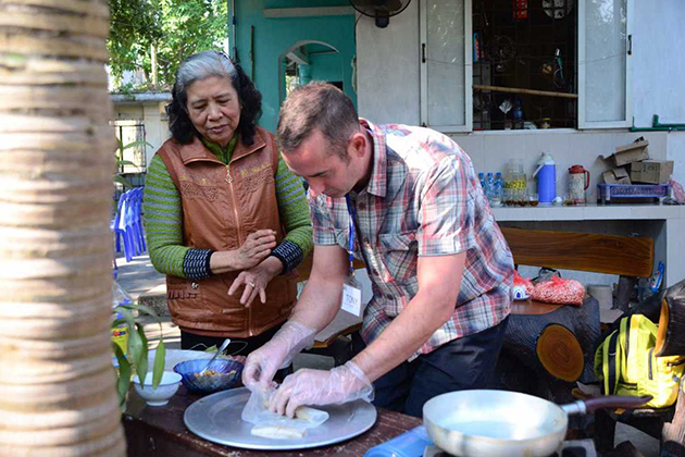 Cooking Demonstration in the Local Homehost Dong Ngac