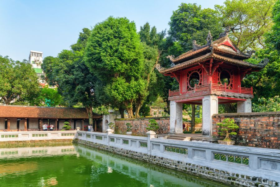 Khue Van Pavilion at the Temple of Literature in Hanoi